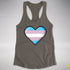 Transgender Pride 8-Bit Pixel Heart Racerback Tank - Dark Grey